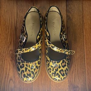 Elephantito Mary Jane Leopard Print Shoe/Size 2